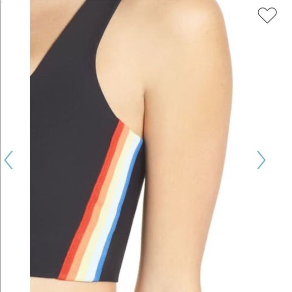 NWT Spiritual Gangster Shakti Brami Rainbow Stripe in Navy - Picture 7 of 11